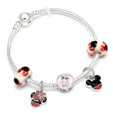 Load image into Gallery viewer, Mickey Minnie Charm Bracelet