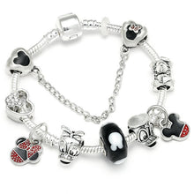 Load image into Gallery viewer, Mickey Minnie Charm Bracelet