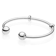 Load image into Gallery viewer, Cubic Zirconia Bangle Bracelet Fit Bead Charm 925 Sterling Silver Pandora Jewelry
