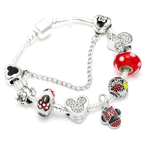 Mickey Minnie Charm Bracelet
