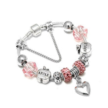 Load image into Gallery viewer, Apples Heart Charm Bracelet