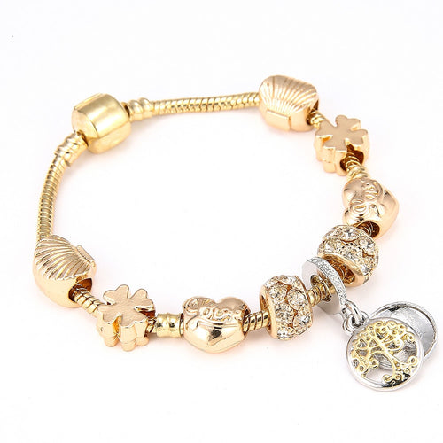 Gold Clover Charm Bracelet