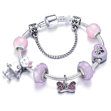 Load image into Gallery viewer, Heart Key and Lock Charm Bracelet