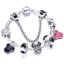 Load image into Gallery viewer, Heart Key and Lock Charm Bracelet