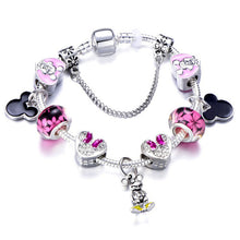 Load image into Gallery viewer, Heart Key and Lock Charm Bracelet