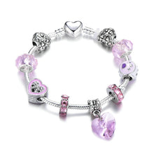 Load image into Gallery viewer, Heart Key and Lock Charm Bracelet
