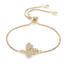 Load image into Gallery viewer, Cute Cubic Zirconia Bee Charm Bracelets