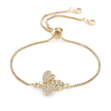 Load image into Gallery viewer, Cute Cubic Zirconia Bee Charm Bracelets