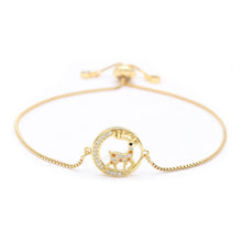 Load image into Gallery viewer, Cute Cubic Zirconia Bee Charm Bracelets