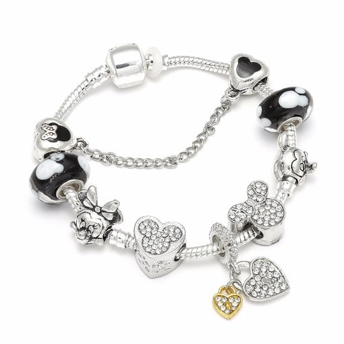 Mickey & Minnie Mouse Charm Bracelets