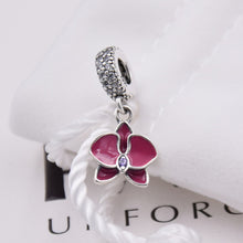 Load image into Gallery viewer, White Enamel Orchid Flower